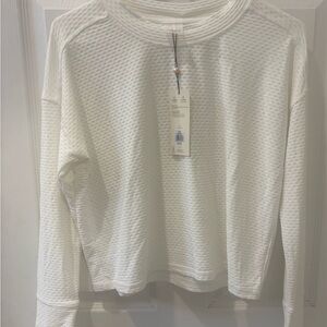 Calia Diamond White Mesh Women's Oversized Long Sleeve